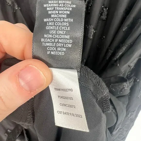 Torrid Star Surplice Ruffle Hem Wrap Top Black 3X 22-24 - Picture 4 of 8